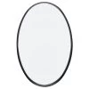 Willow Oval Wall Mirror Black