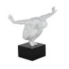 Male Athlete Sculpture Gloss White Small