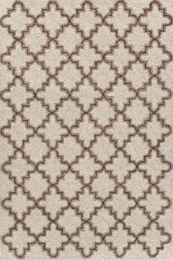 Plain Tin Woollen Rug Oatmeal