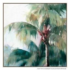 Oahu Palms Canvas Painting With Floating Frame