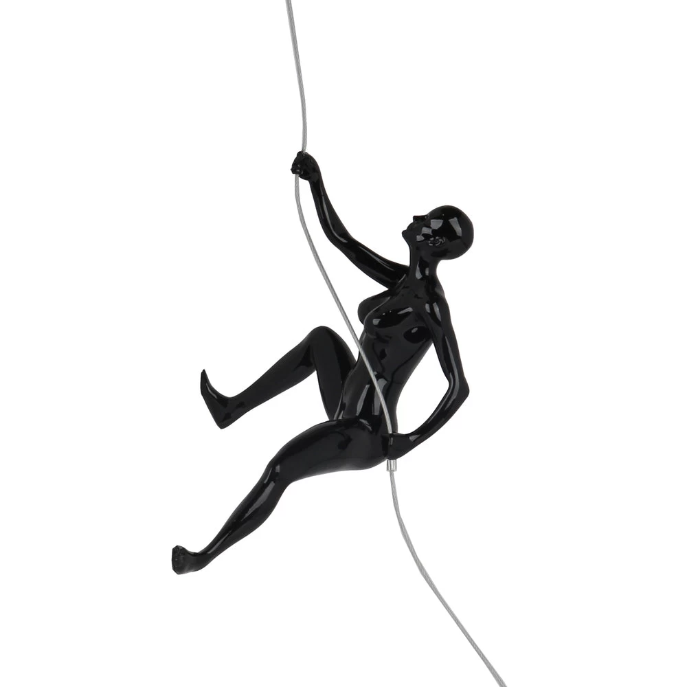 Climbing Woman "D" Black Gloss 2 Climbing Woman "D" Black Gloss - Image 2