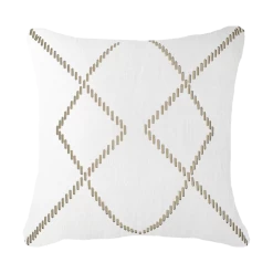 Dot Crop Circles Medium Cushion White