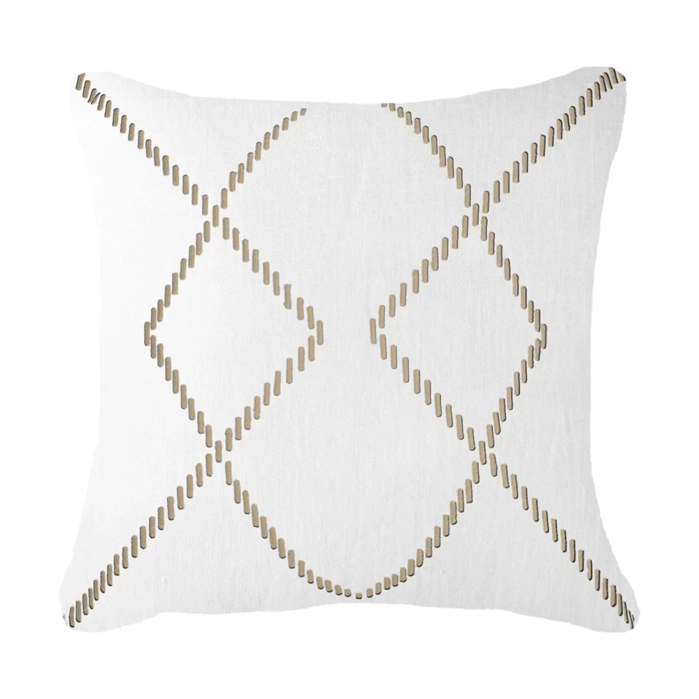 Dot Crop Circles Medium Cushion White 1 Dot Crop Circles Medium Cushion White