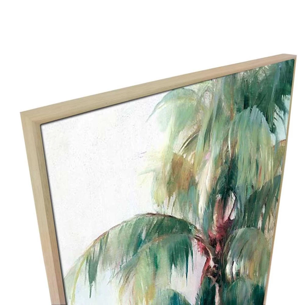 Oahu Palms Canvas Painting With Floating Frame 2 Oahu Palms Canvas Painting With Floating Frame - Image 2