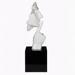 Face And Finger Sculpture White -Home Decoration Store shopify 77fbdba6392d973b2486d6338d8b5490 face and finger sculpture white