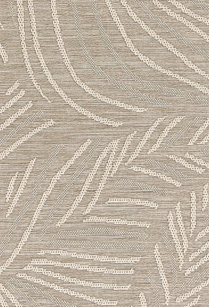 Stacy Indoor/Outdoor Polypropylene Falling Leaves Rug - Cream/Sand 2 Stacy Indoor/Outdoor Polypropylene Falling Leaves Rug - Cream/Sand - Image 2