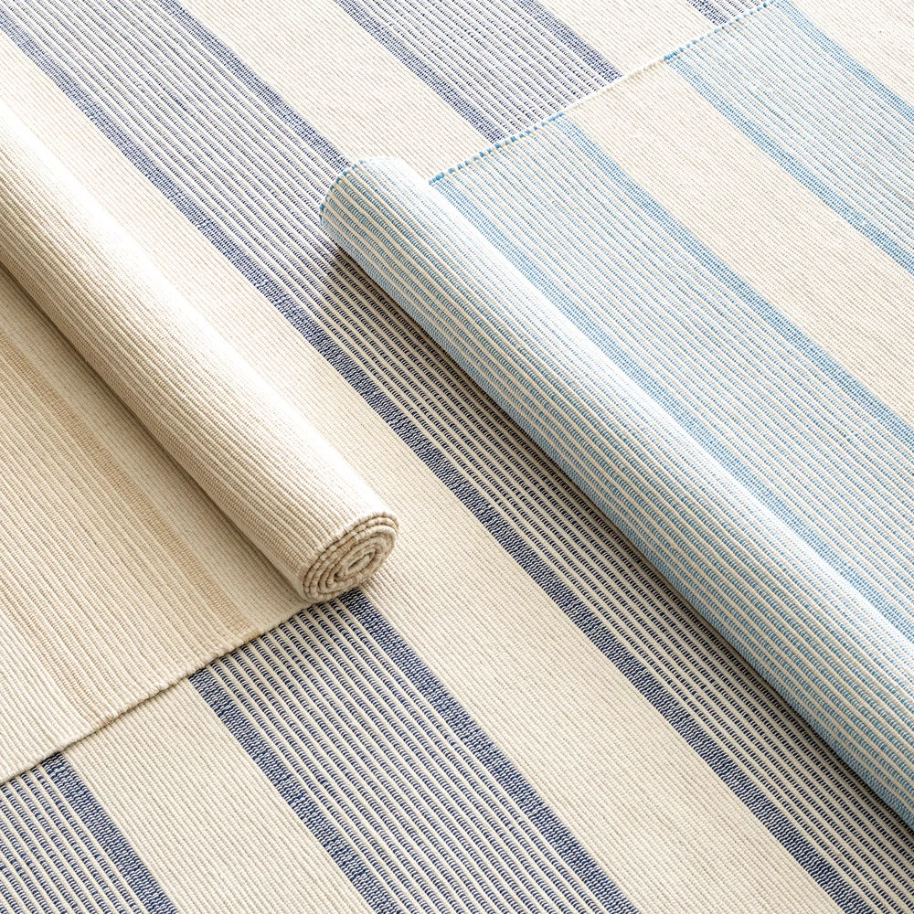 La Mirada Navy (Mark D Sikes) Cotton Woven Rug 4 La Mirada Navy (Mark D Sikes) Cotton Woven Rug - Image 4