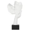 Kissing Couple Sculpture White Gloss