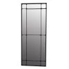 12 Pane Black Iron Mirror