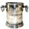 Round Champagne Ice Bucket Silver