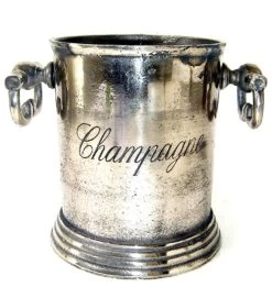 Round Champagne Ice Bucket Silver