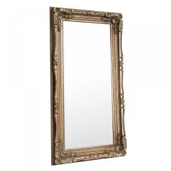 Carved French Leaner Mirror Gold