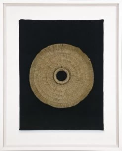 African Black Shield Fabric Artwork