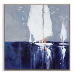 Go With The Flow Framed Canvas Print