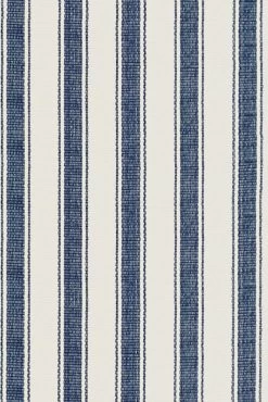 Blue Awning Stripe Indoor Outdoor PET Rug