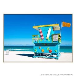 Beach Shack Canvas Print With Floating Frame
