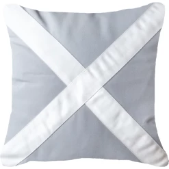 Outdoor Nautical Victor Lounge Cushion 55 X 55cm Grey & White