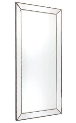 Zeta Floor Mirror Antique Silver