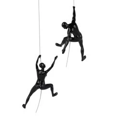 Climbing Sculpture Set/2 Black Gloss