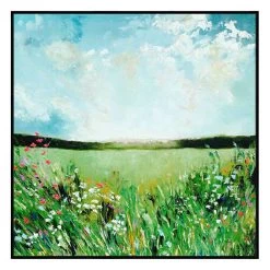 The Spring Field Canvas With Floating Frame