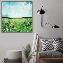 The Spring Field Canvas With Floating Frame -Home Decoration Store shopify MPW 991 EB THE SPRING FIELDS SQ NAT RM