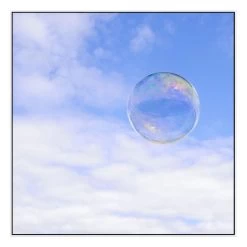 Cloud Bubble Canvas Print With Floating Frame -Home Decoration Store shopify VBY 727 Cloud Bubble SQ WHT