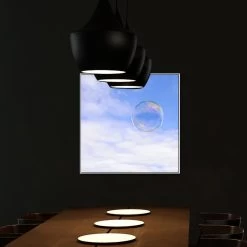 Cloud Bubble Canvas Print With Floating Frame -Home Decoration Store shopify VBY 727 Cloud Bubble SQ WHT RM