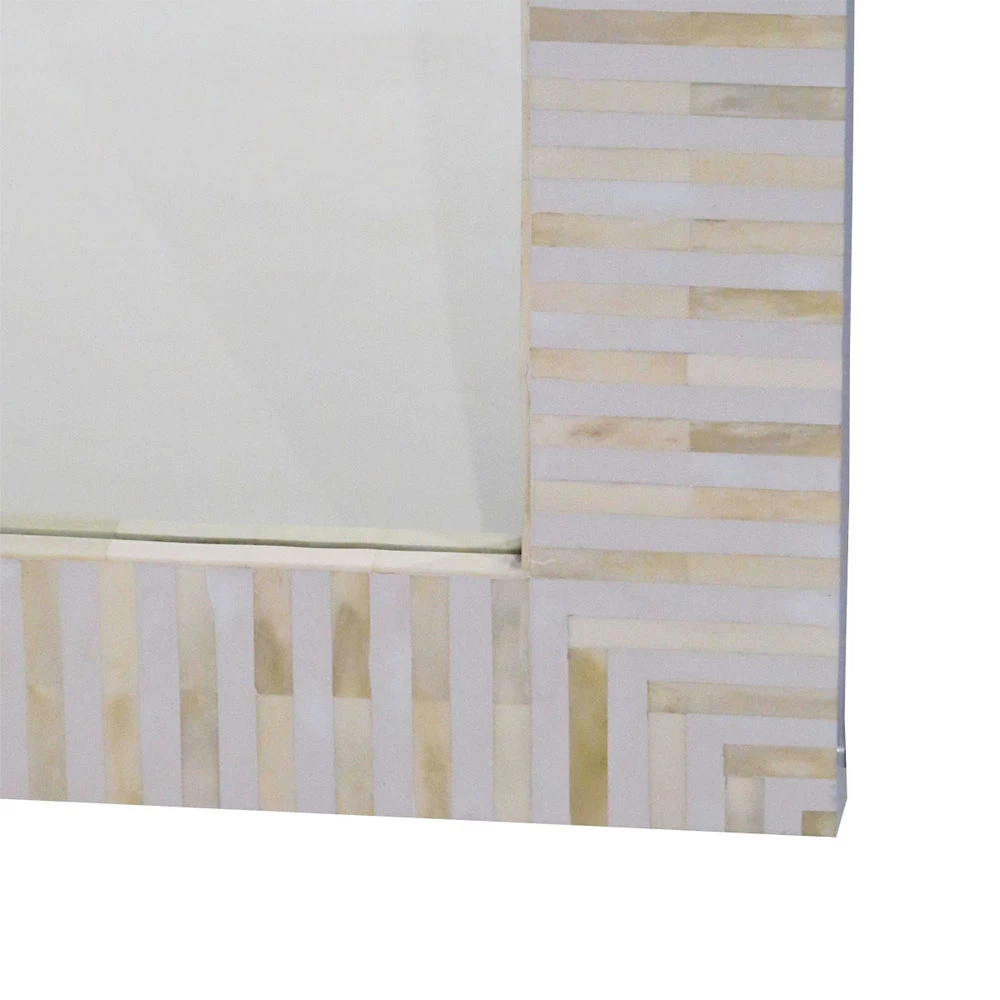 Mitri Bone Inlay Wall Mirror Natural 3 Mitri Bone Inlay Wall Mirror Natural - Image 3