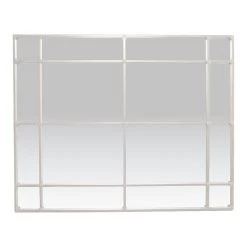 Sixteen Pane Mirror Ivory