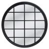 Hamptons Round Mirror Black