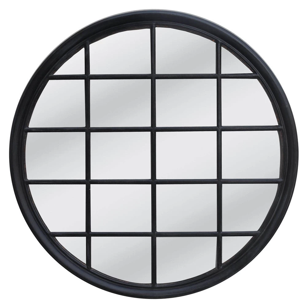 Hamptons Round Mirror Black 1 Hamptons Round Mirror Black