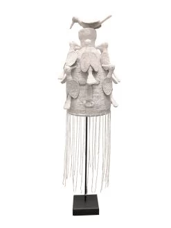 Yoruba Beaded Crown White