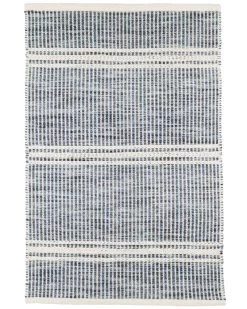 Malta Blue Wool Woven Rug