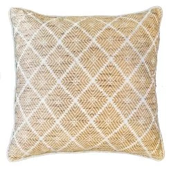 Phulkari Weave Natural Lounge Cushion