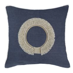 Shell Ring Navy Cushion