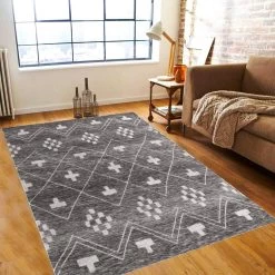 Brianna Aztec Diamond Pattern Rug - Grey/Ivory -Home Decoration Store shopify beeacb0e810bc12b73403381648d2634 brianna aztec diamond pattern rug grey ivory