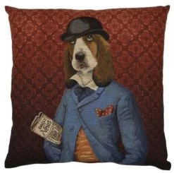 Dogs In Hats Cushion Bob Bowler