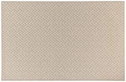 Stacy Indoor/Outdoor Polypropylene Herringbone Classic Rug - Cream/Sand