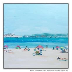 Cote D'Azur Canvas Painting With Floating Frame