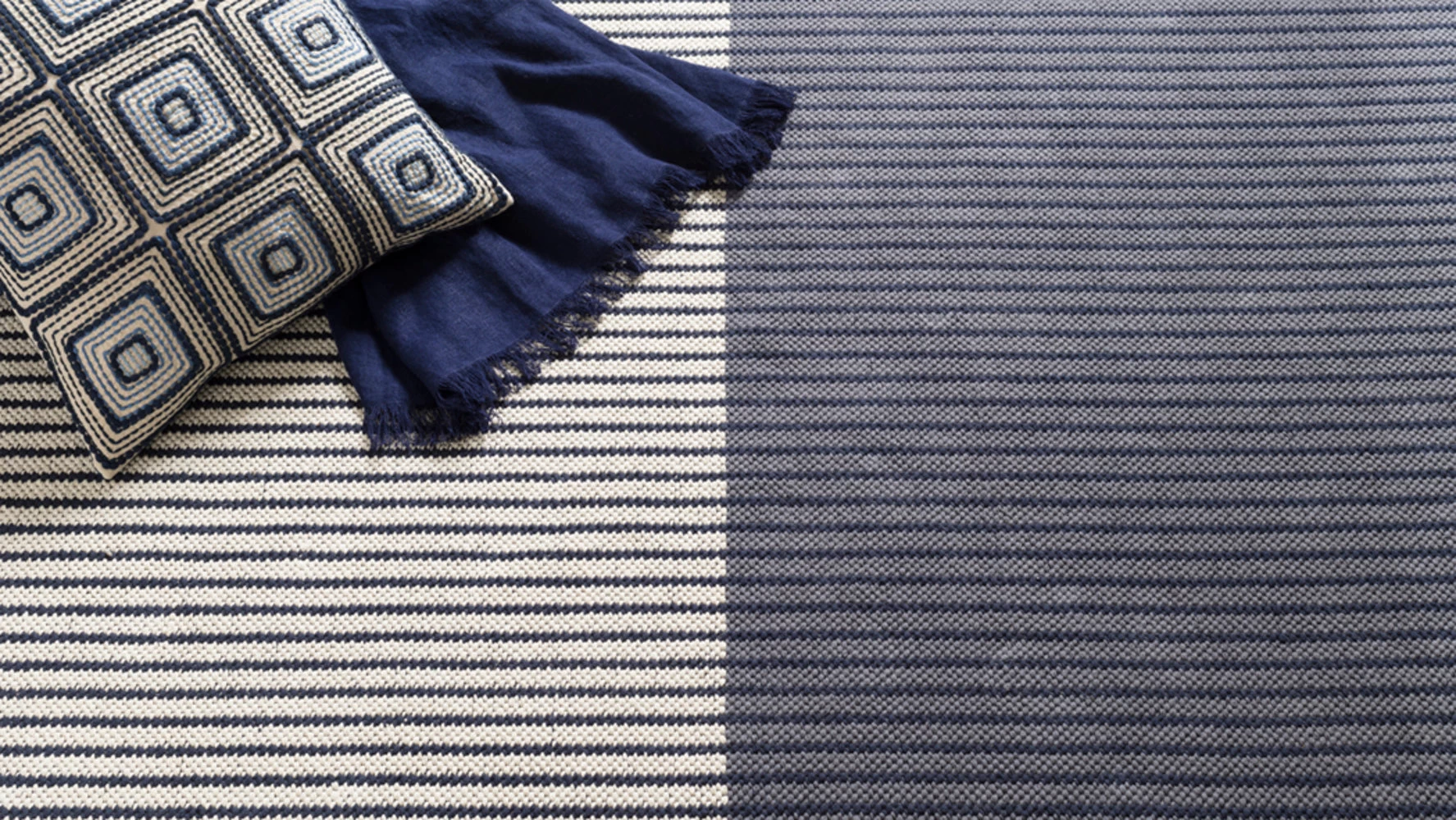 Graham Navy Cotton Rug 2 Graham Navy Cotton Rug - Image 2