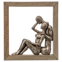 Couple Sitting In Frame - Grey/Natural