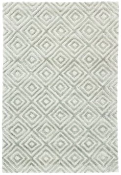 Cut Diamond Ocean Wool And Viscose Rug