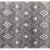 Brianna Aztec Diamond Pattern Rug - Grey/Ivory