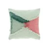 DALILA Green Cushion Cover With Fringe Pattern 45 X 45 Cm