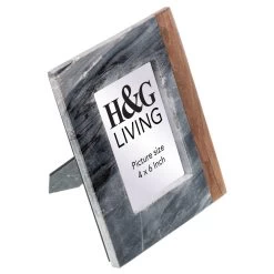 Sita Wood/Grey Marble Photo Frame 4x6 - Grey/Natural -Home Decoration Store shopify dc359212bbbea4f618563d688409a2f2 sita wood grey marble photo frame 4x6 grey natural