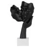 Kissing Couple Sculpture Matt Black