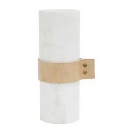 Elementer Marble & Leather Vase