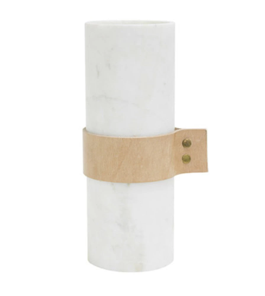 Elementer Marble & Leather Vase 1 Elementer Marble & Leather Vase