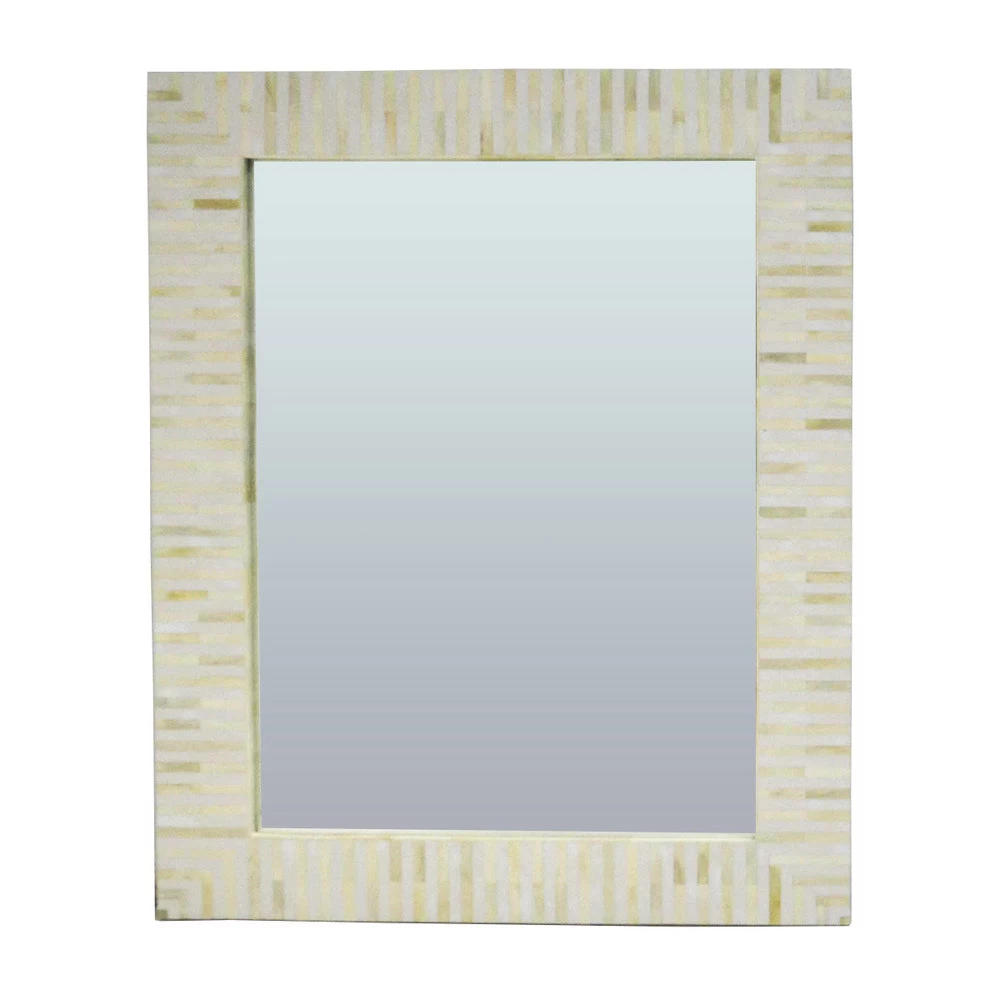 Mitri Bone Inlay Wall Mirror Natural 1 Mitri Bone Inlay Wall Mirror Natural