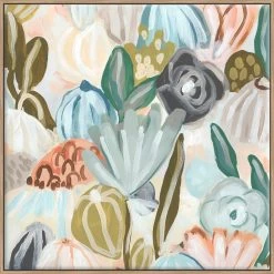 Parasol Garden II Framed Canvas